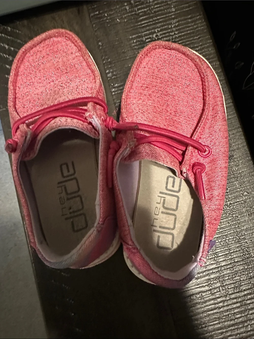Hey Dude Kids Pink Slip-On Moccasins